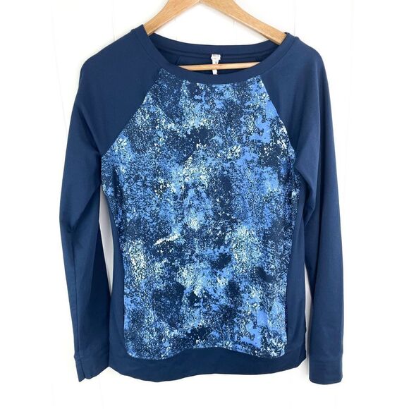 Under Armour UA StudioLux Take-A-Chance Crew Blue Long Sleeve Top Women's M - Picture 2 of 8